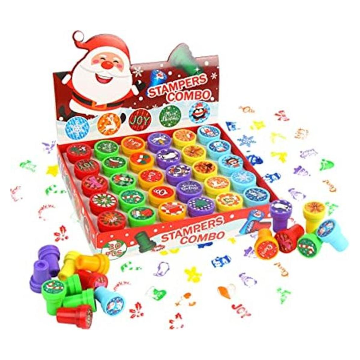 STEFORD 30 sellos de tinta automática de Navidad para