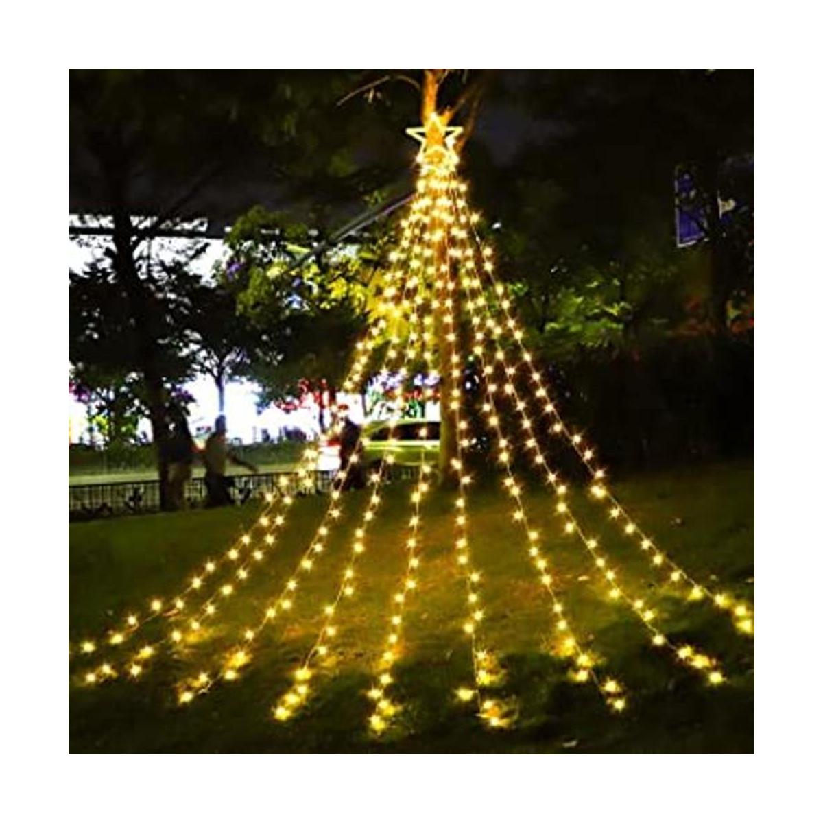 Decoraciones de Navidad 320 luces LED de árbol de cascada
