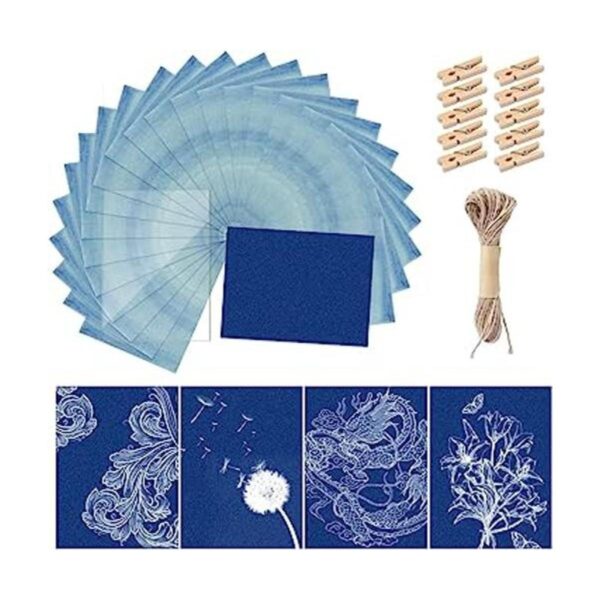 Juego de 30 piezas de papel cianotipo para impresión_1