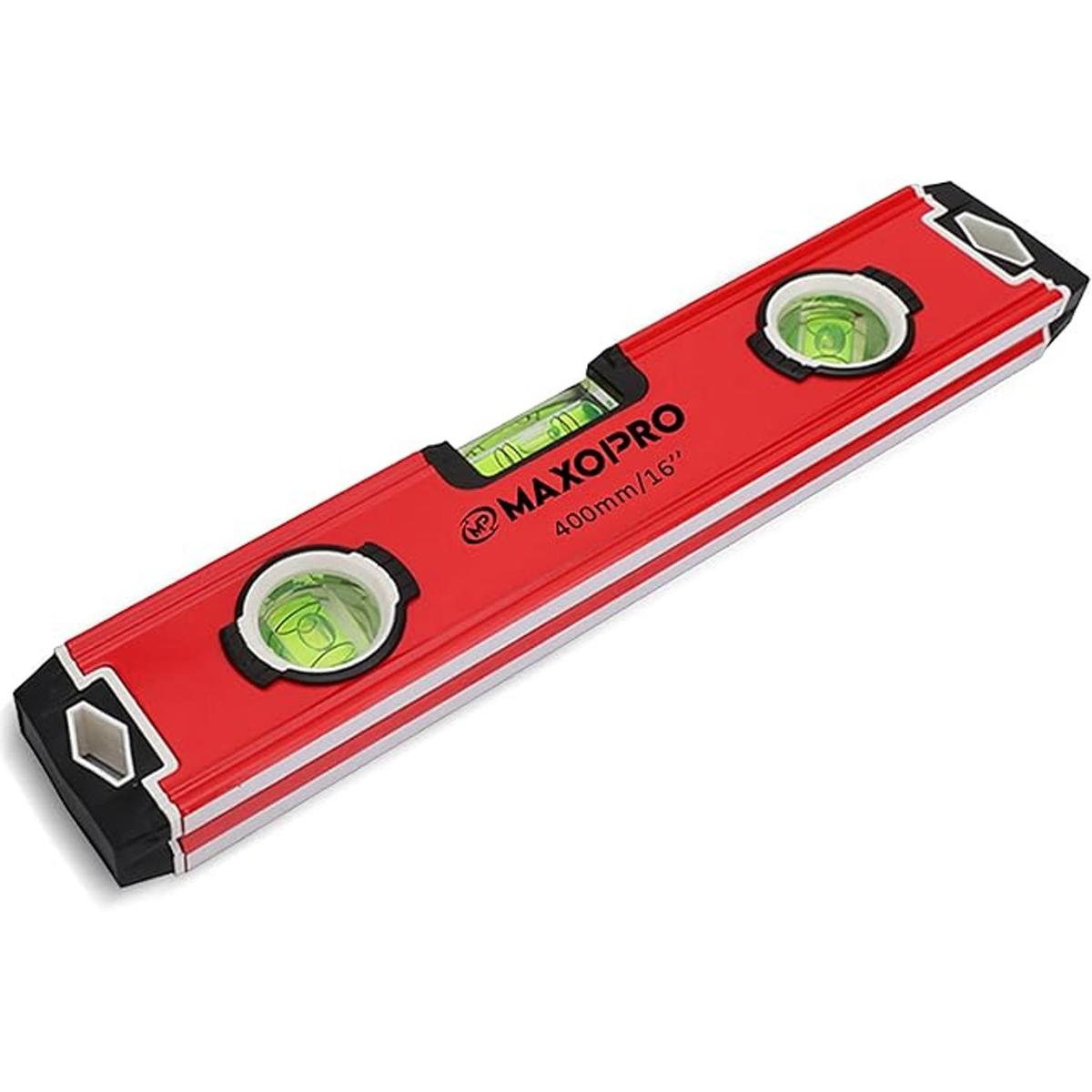 MaxoPro Nivel de burbuja magnético de 16 pulgadas nivel