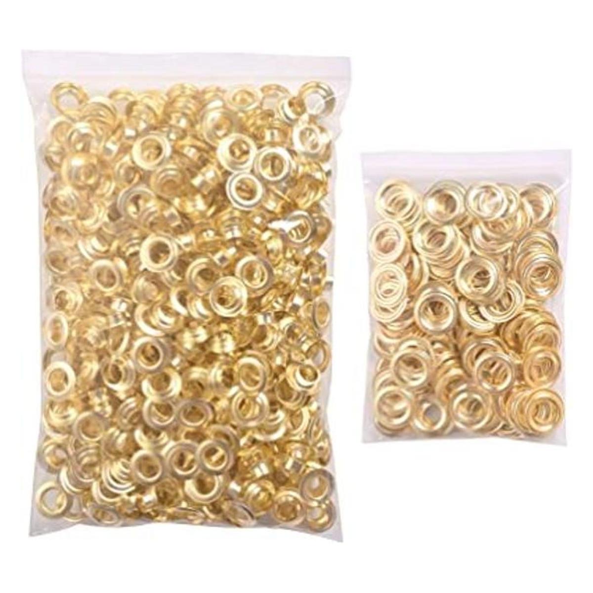 KING PIECES Kit de 1000 ojales dorados de 38 pulgadas