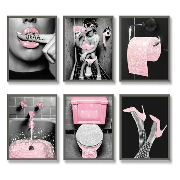 Juego de 6 impresiones artísticas de pared de moda para_1