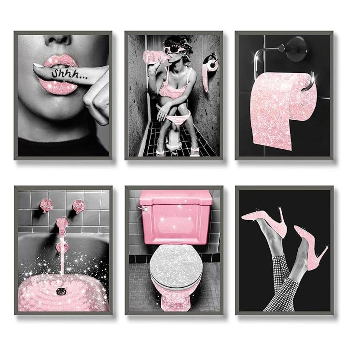Juego de 6 impresiones artísticas de pared de moda para