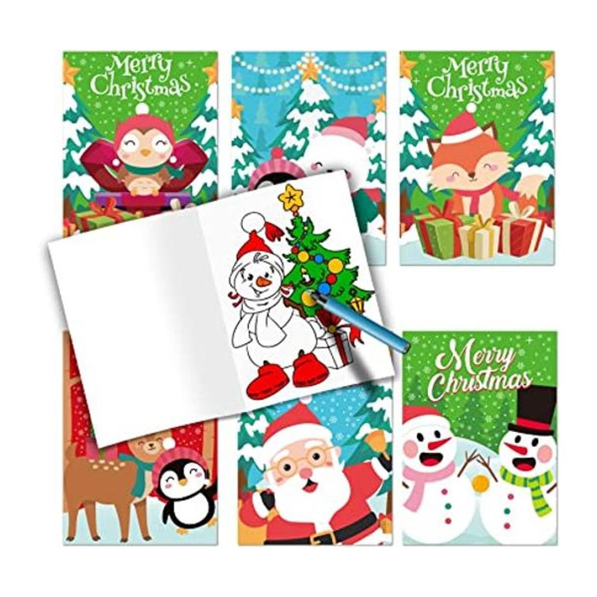 CCINEE 36 libros para colorear de Navidad mini folletos