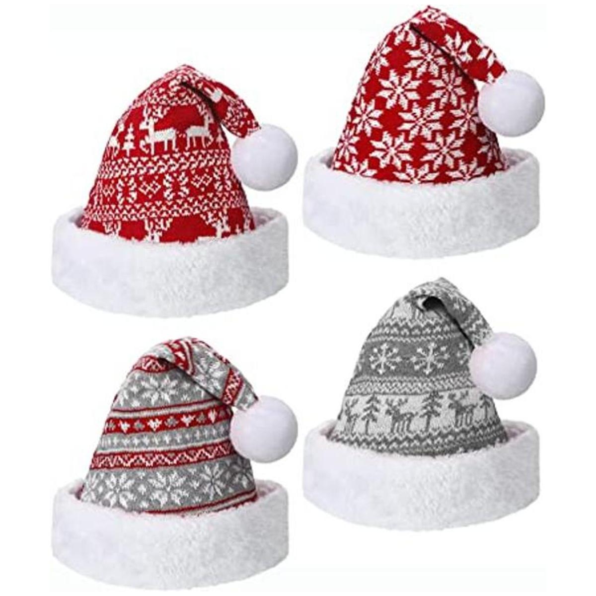 Sombrero de Papá Noel de felpa unisex sombrero de