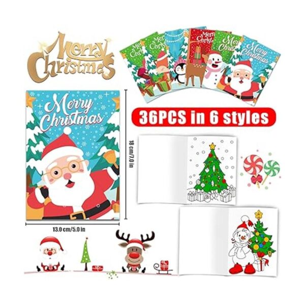 CCINEE 36 libros para colorear de Navidad mini folletos_2