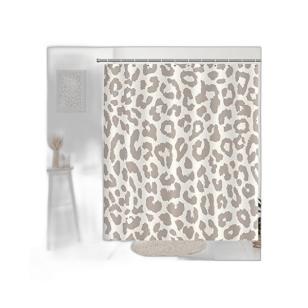 Seorsok Linda cortina de ducha de leopardo gris moderna_1