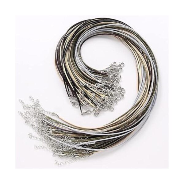 Coeufuedy 60 piezas de cordón encerado para collares_2