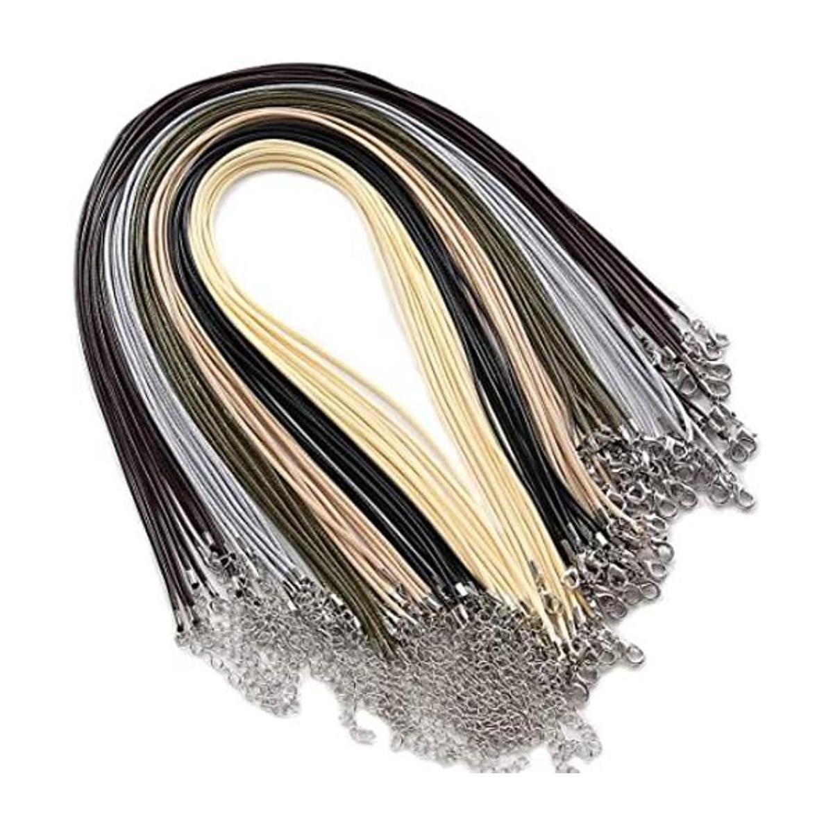 Coeufuedy 60 piezas de cordón encerado para collares