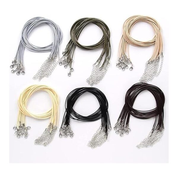 Coeufuedy 60 piezas de cordón encerado para collares_3