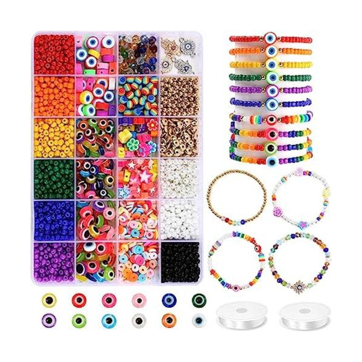Más de 1700 cuentas de mal de ojo para hacer joyas