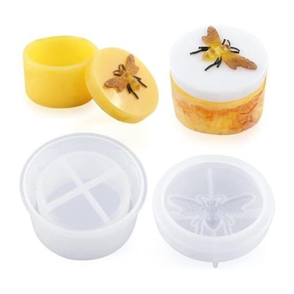 DIYBravo Molde de resina para tarro con tapa tarro de_1