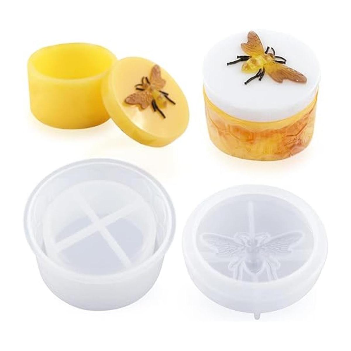 DIYBravo Molde de resina para tarro con tapa tarro de