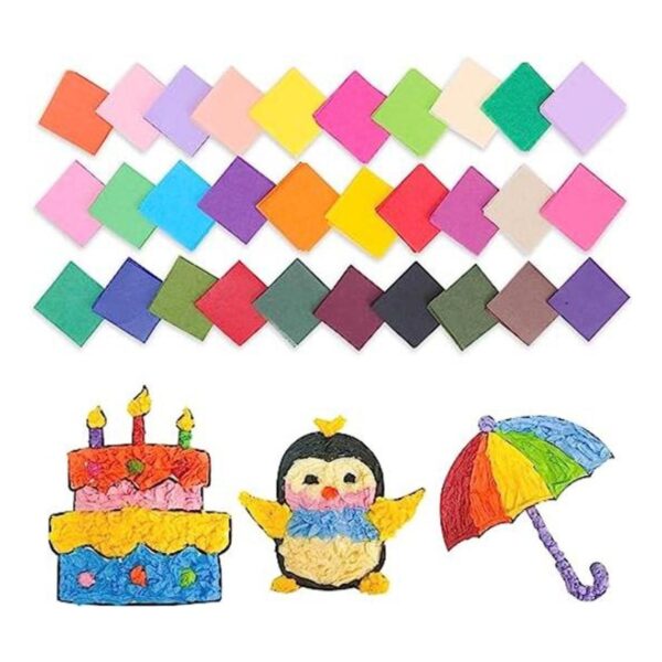 Cuadros de papel de seda 2 x 2 pulgadas para artes y_1