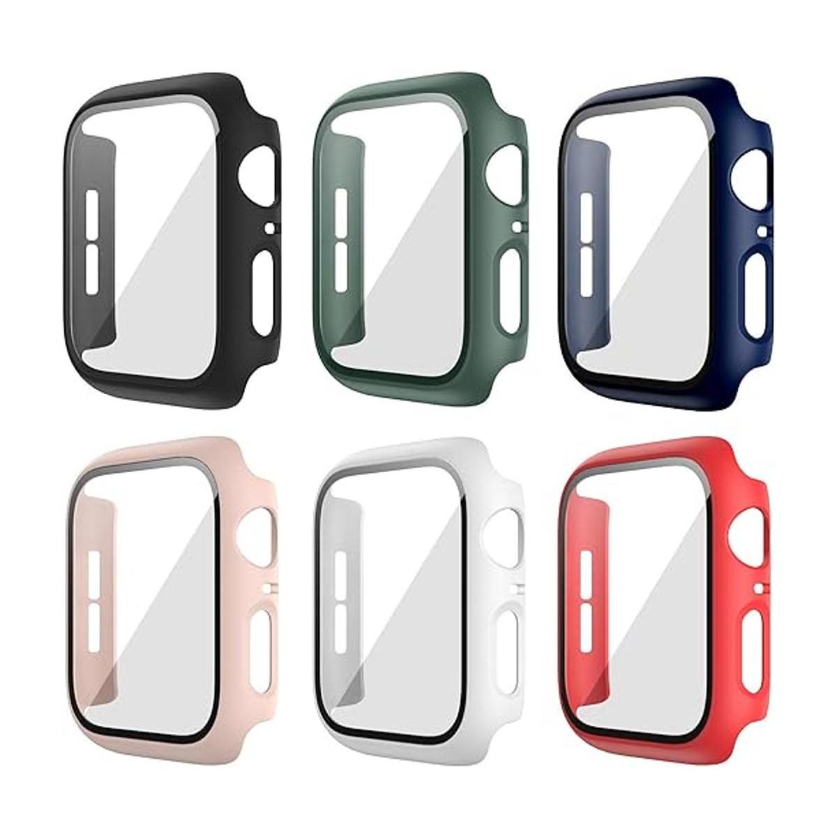 JZK Juego de 6 fundas rígidas compatibles con Apple Watch