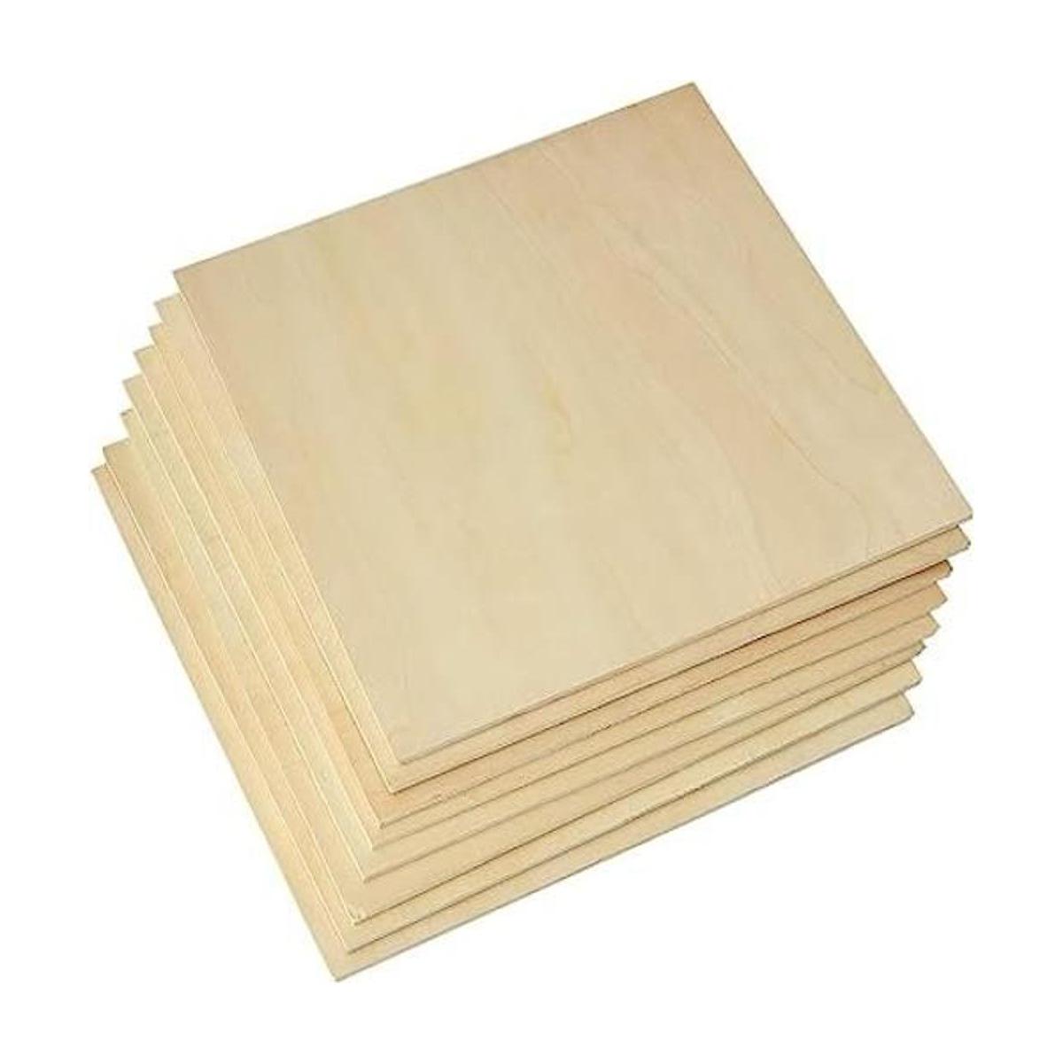Paquete de 8 hojas de madera de tilo de 11.8 x 11.8
