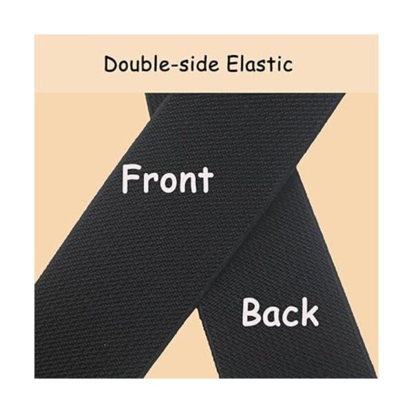 JESEP 1 12 inch 10 Yards Knit Elastic Band Black_3