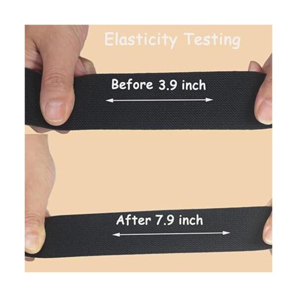 JESEP 1 12 inch 10 Yards Knit Elastic Band Black_5