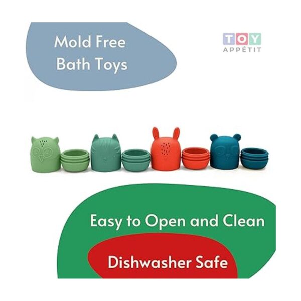 Toy Appétit Juguetes de baño de silicona sin moho para_3