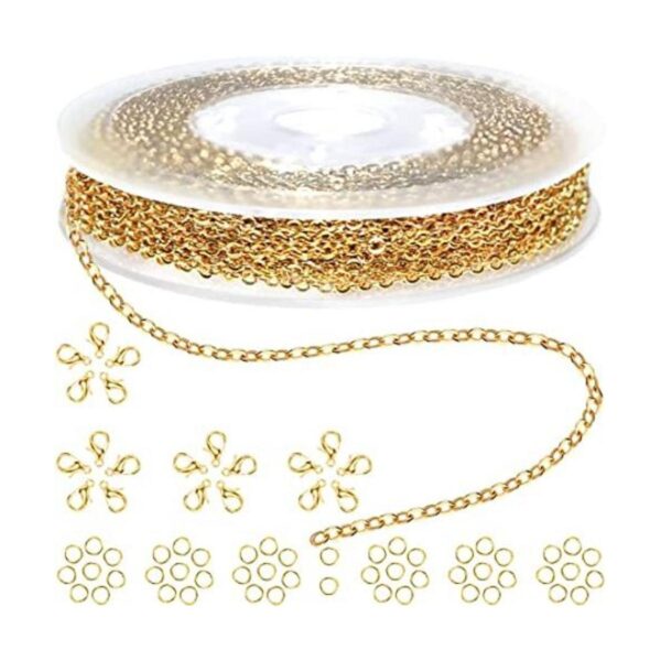 Jishi Cadena de oro de 33 pies de acero inoxidable de_1