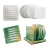 Szecl 4 moldes de silicona para posavasos de resina epoxi_1