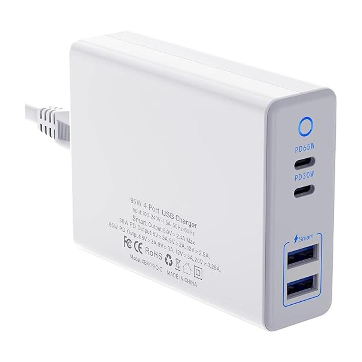 Cargador USB de 4 puertos bloque de cargador rápido
