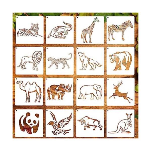 Plantilla de plantilla de 16 piezas para pintar plantilla_1