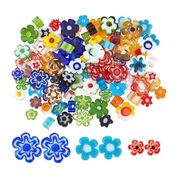 OLYCRAFT 236 cuentas de cristal hechas a mano Millefiori_1