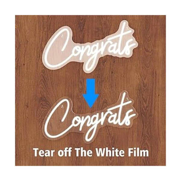 IMEGINA Letrero de neón de White Felicitaciones Letrero_2