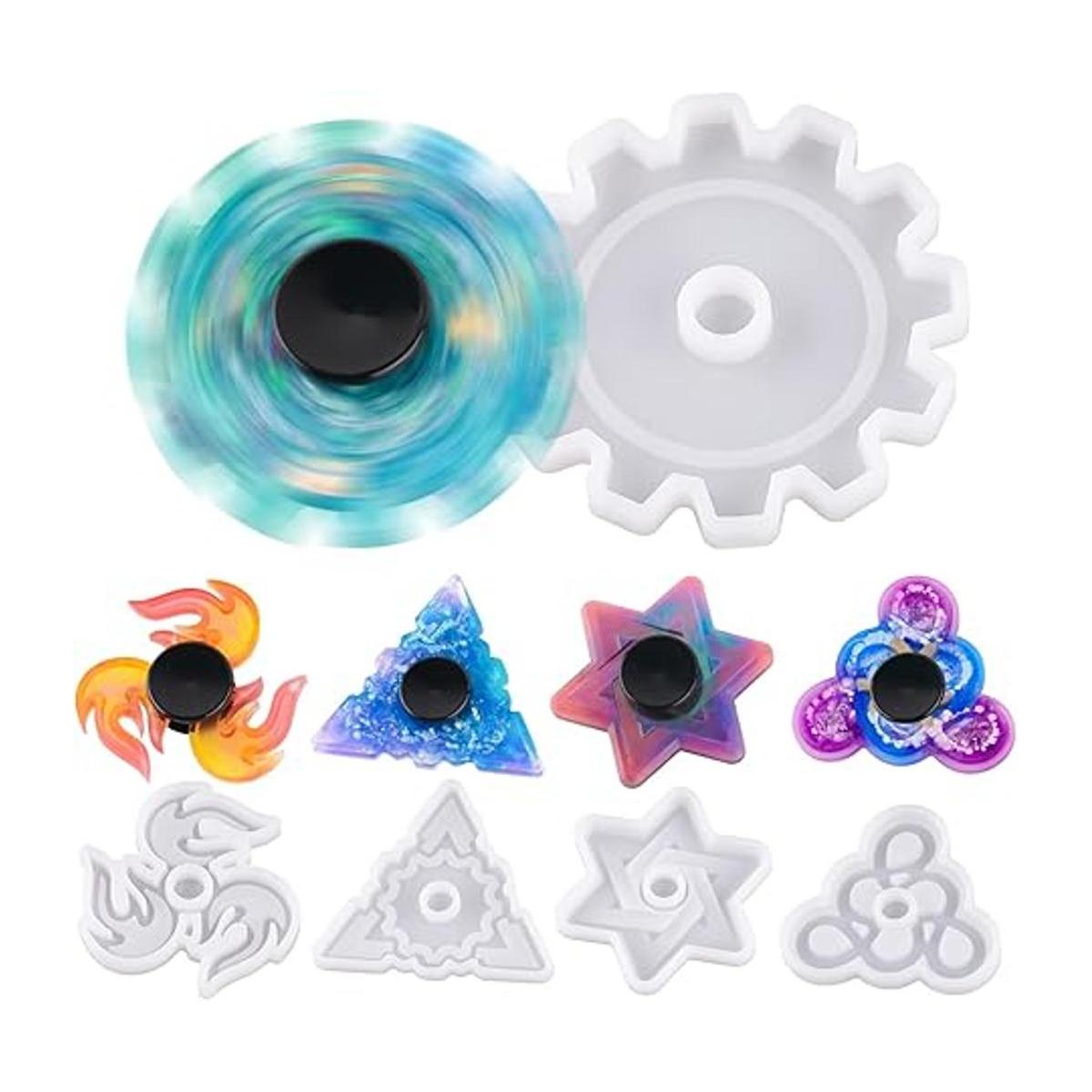 NiArt Fidget Finger Spinner DIY Kit de moldes de silicona