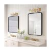 SNUGACE Espejo de tocador negro mate para baño espejo_4