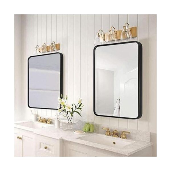 SNUGACE Espejo de tocador negro mate para baño espejo_4