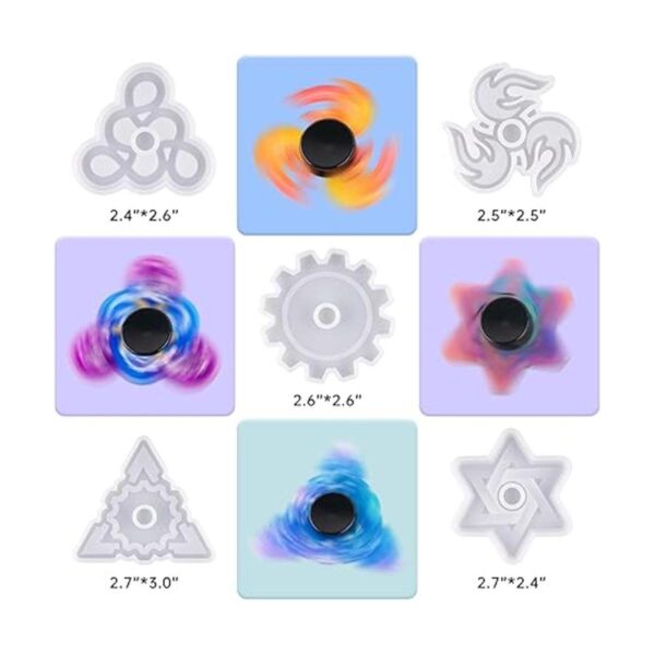 NiArt Fidget Finger Spinner DIY Kit de moldes de silicona_2
