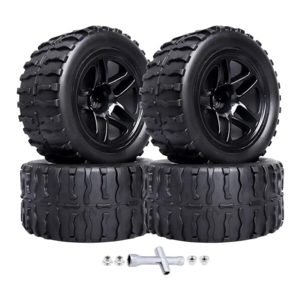 FriHobby Ruedas y neumáticos hexagonales RC de 0.472 in_1