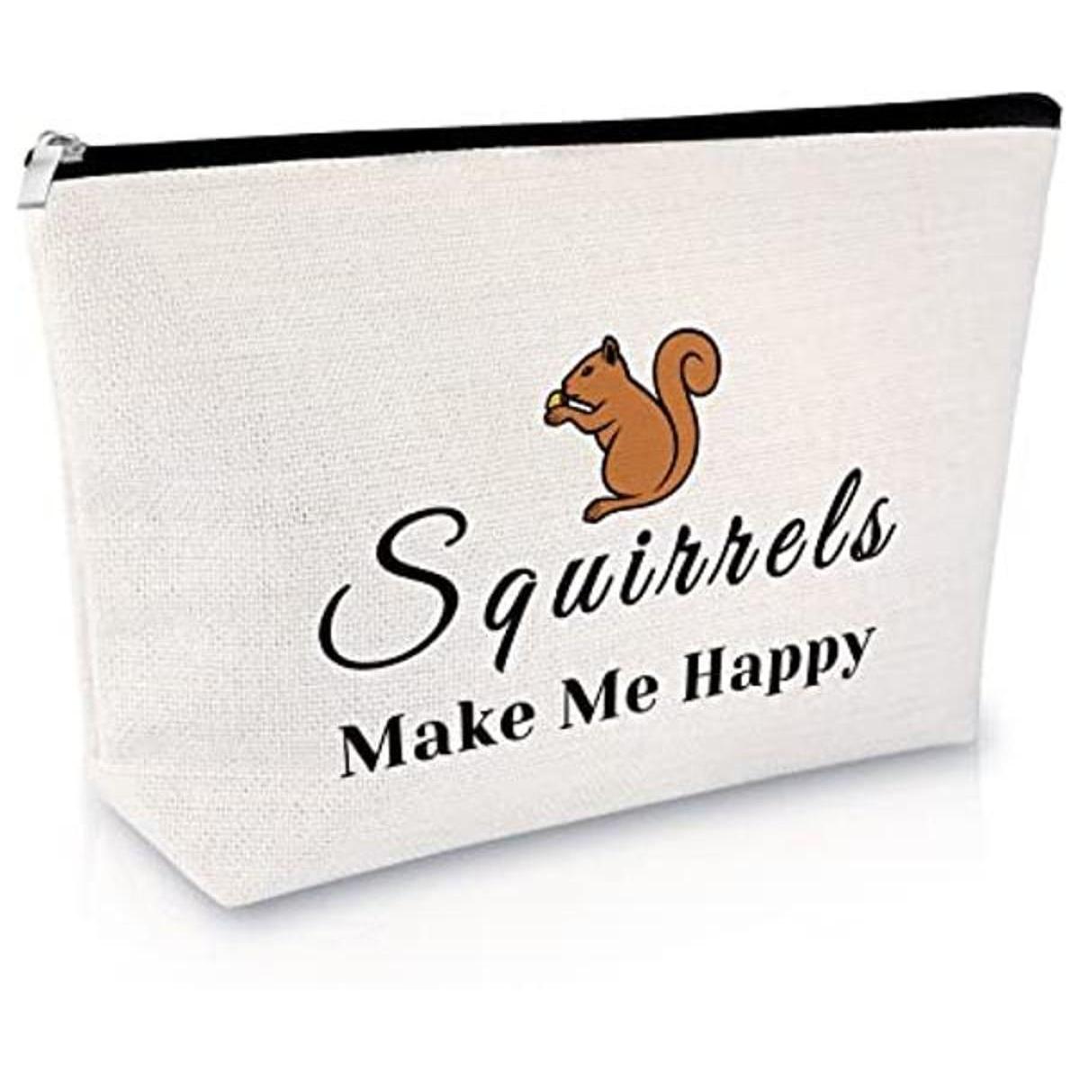 Regalo de ardilla para mujer bolsa de maquillaje para