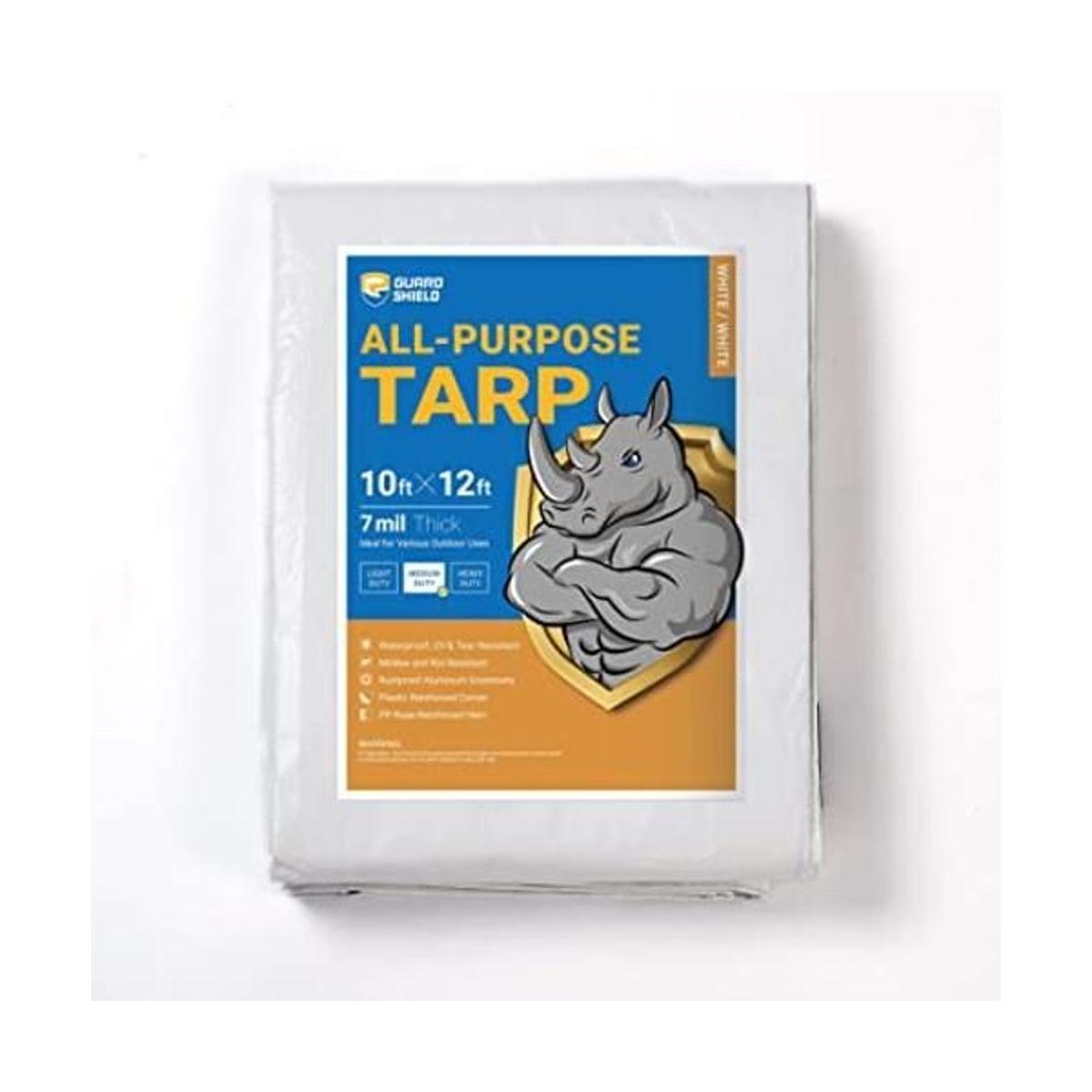 GUARD SHIELD Lona blanca impermeable de 10 x 12 pies