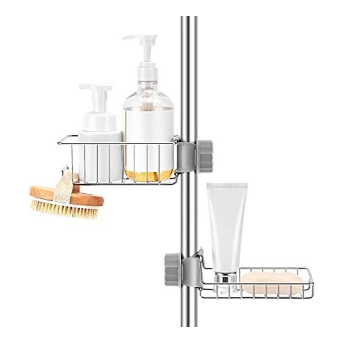 Estante organizador de estante para ducha barra de ducha