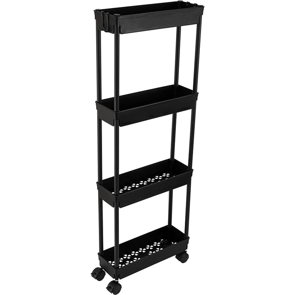 Sooyee Carrito de almacenamiento delgado de 4 niveles
