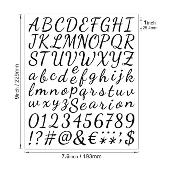 Kit de 16 hojas de letras de vinilo autoadhesivas letras_2