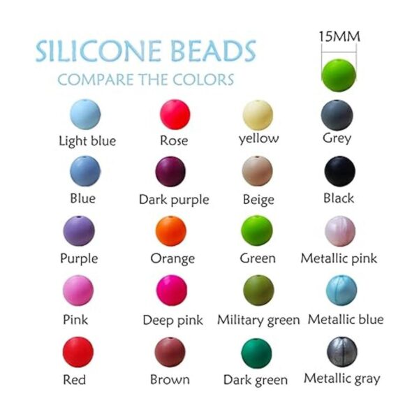 Cuentas de silicona coloridas de 0.59 pulgadas para_2