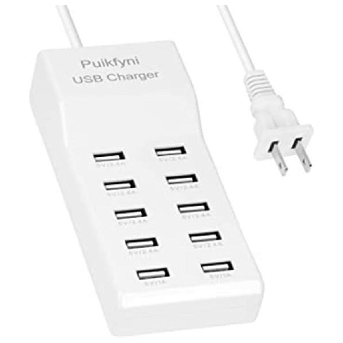 Cargador USB de 10 puertos certificado UL Cargador