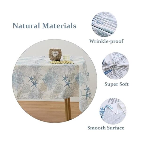 Mantel rectangular náutico costero con estampado de_2