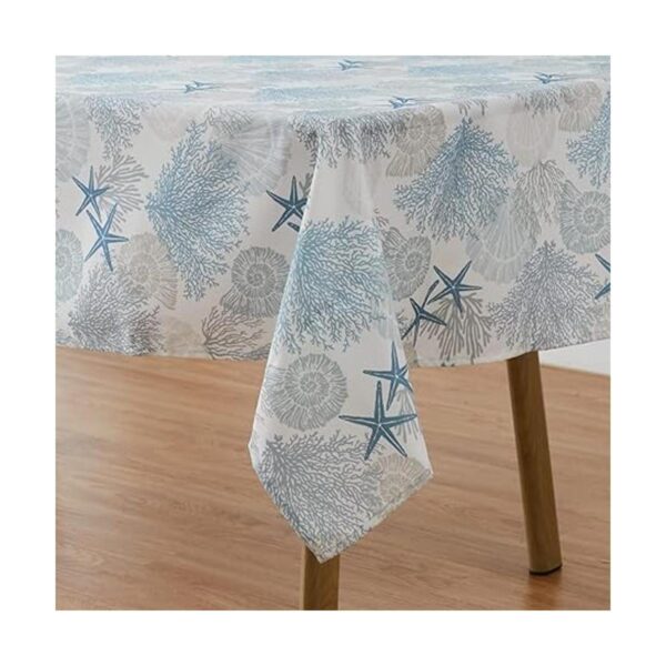 Mantel rectangular náutico costero con estampado de_5