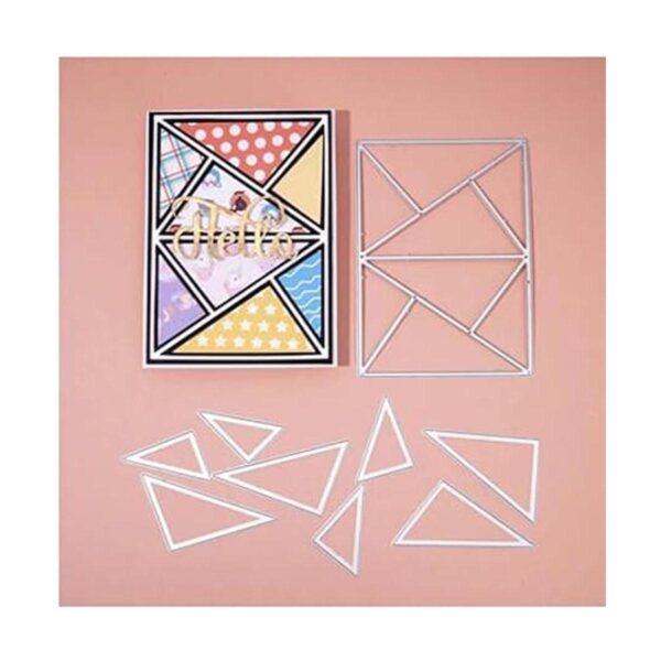 Troqueles de metal de fondo triangular rectangular marco_5