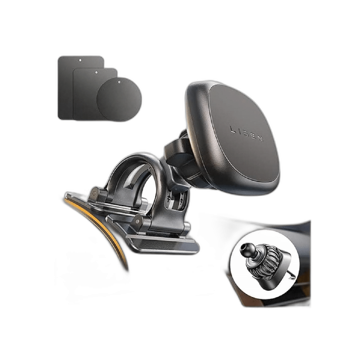 Magnetic Phone Car Mount Curved Dashboard Universal