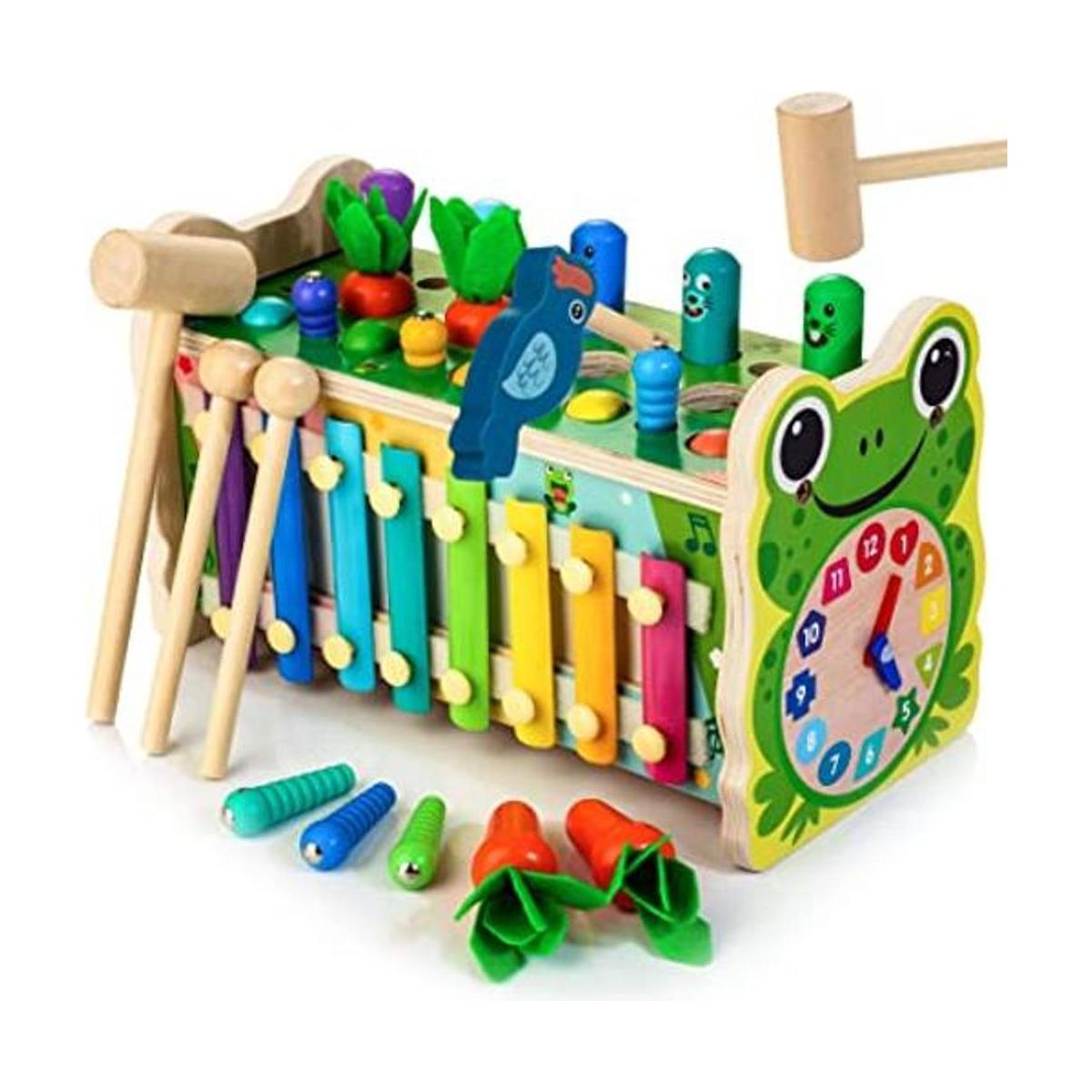 Juguetes Montessori de madera 6 en 1 para niños de 1 año