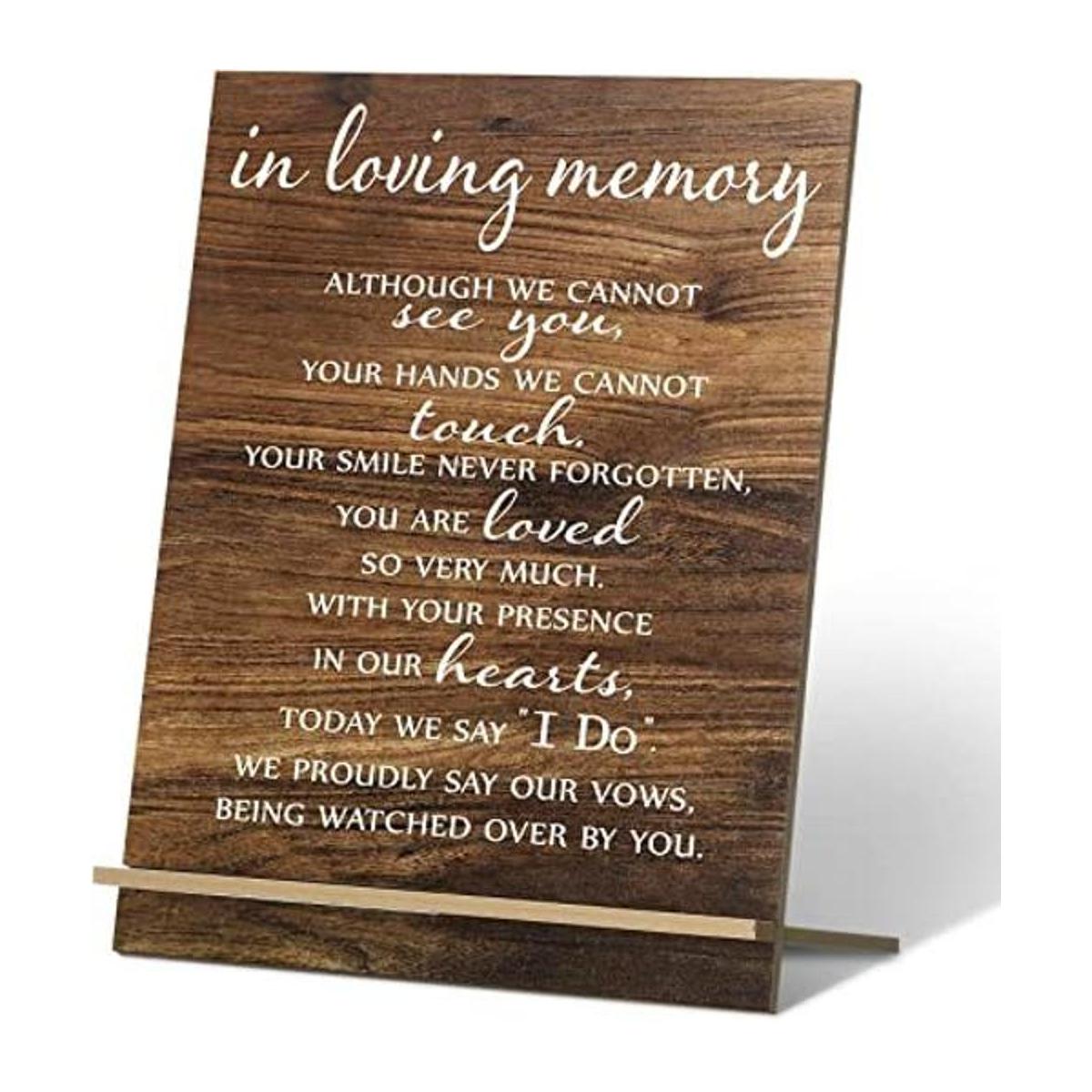Letrero conmemorativo de mesa para bodas decoraciones de