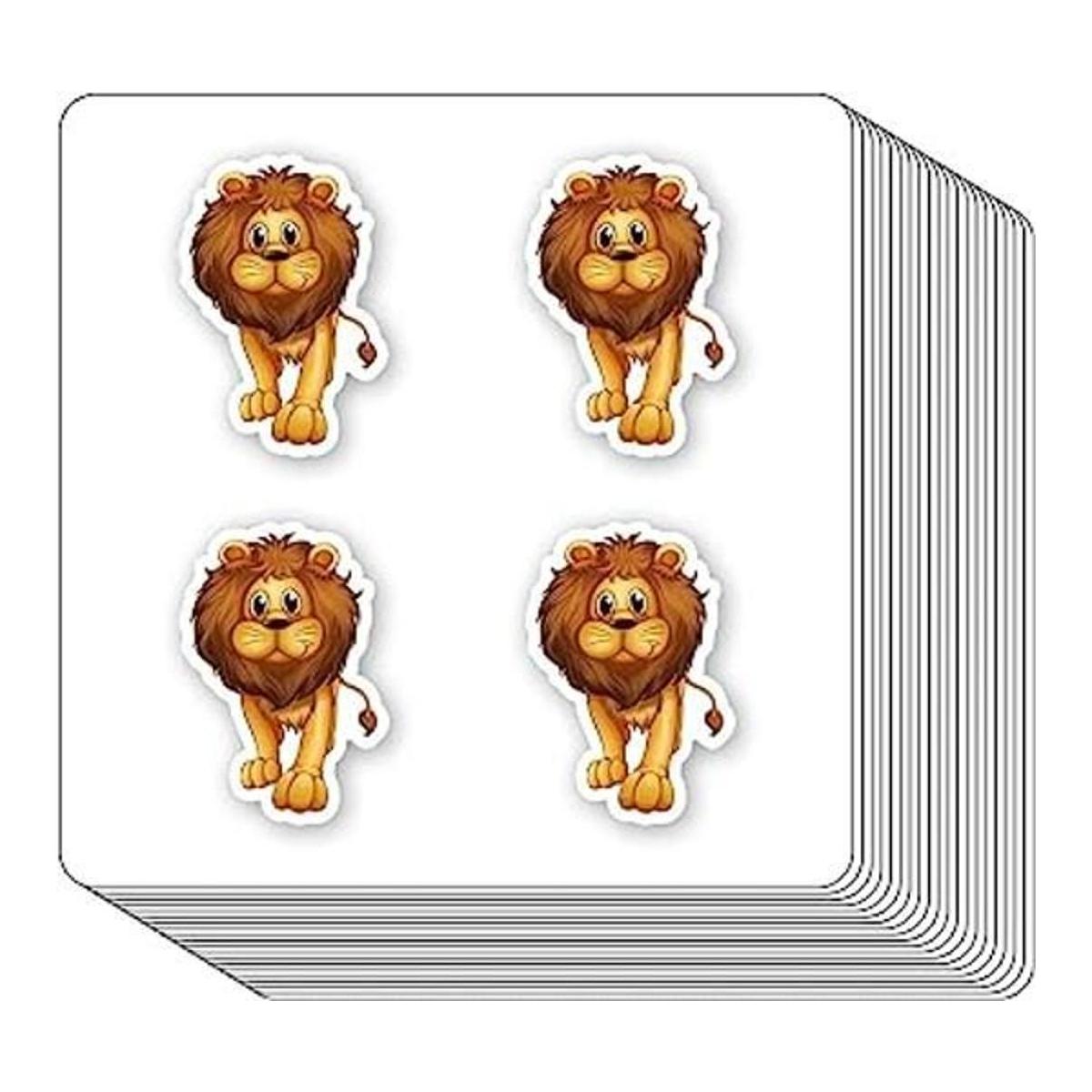 Calcomanías de animales del zoológico del león de 1