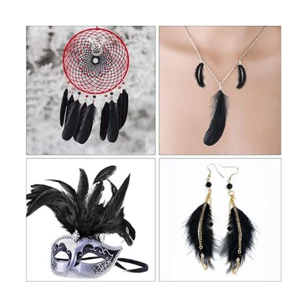 MARFOREVER Plumas negras para manualidades 8 estilos 320_4