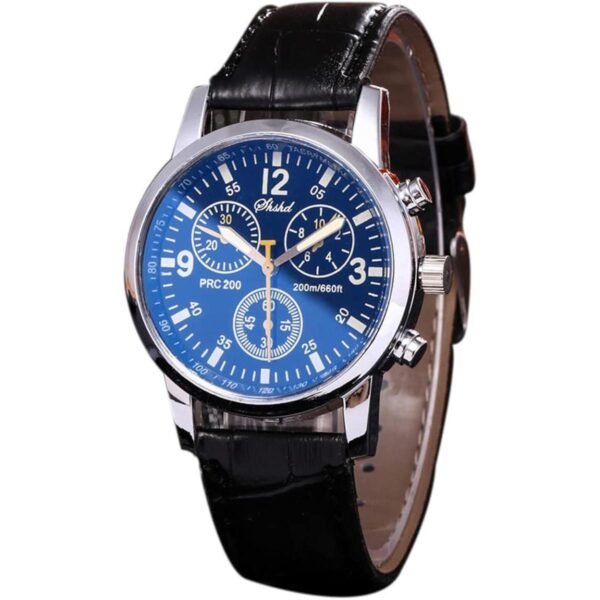 Cdybox Paquete de 4 relojes de cuero para hombre de moda_2